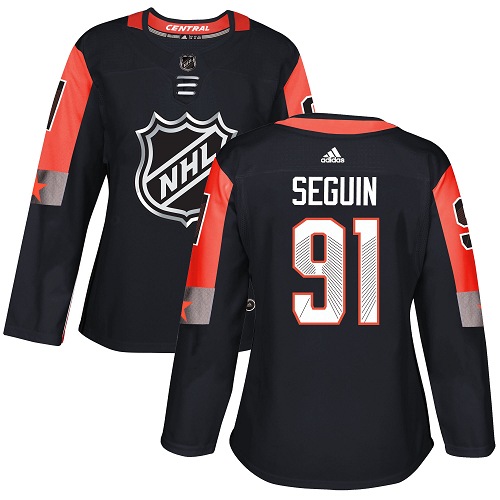 Dámské NHL Dallas Stars dresy 91 Tyler Seguin Authentic Černá Adidas 2018 All Star Central Division