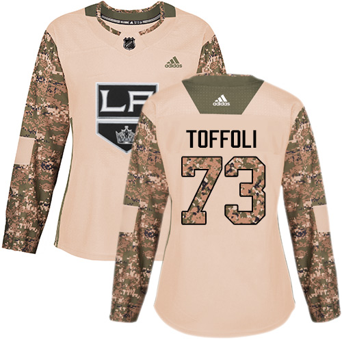 Dámské NHL Los Angeles Kings dresy 73 Tyler Toffoli Authentic Camo Adidas Veterans Day Practice