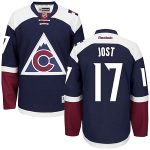 Pánské NHL Colorado Avalanche dresy 17 Tyson Jost Authentic modrá Reebok Alternativní hokejové dresy