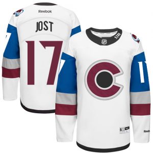 Pánské NHL Colorado Avalanche dresy 17 Tyson Jost Authentic Bílý Reebok 2016 Stadium Series