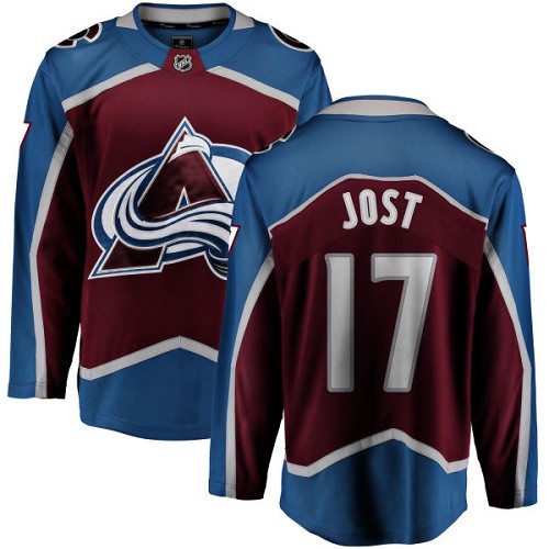 Pánské NHL Colorado Avalanche dresy 17 Tyson Jost Breakaway Maroon Fanatics Branded Domácí