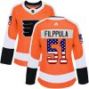 Dámské NHL Philadelphia Flyers dresy 51 Valtteri Filppula Authentic Oranžový Adidas USA Flag Fashion