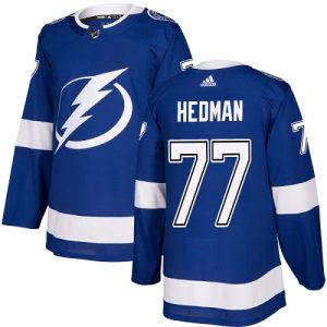 Pánské NHL Tampa Bay Lightning dresy 77 Victor Hedman Authentic královská modrá Adidas Domácí