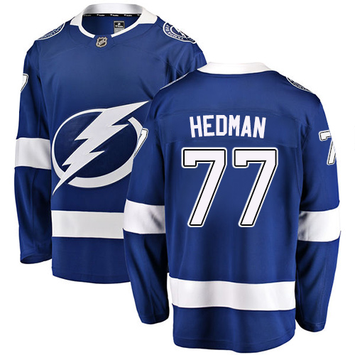 Pánské NHL Tampa Bay Lightning dresy 77 Victor Hedman Breakaway modrá Fanatics Branded Domácí