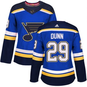 Dámské NHL St. Louis Blues dresy 29 Vince Dunn Authentic královská modrá Adidas Domácí