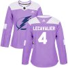 Dámské NHL Tampa Bay Lightning dresy 4 Vincent Lecavalier Authentic Nachový Adidas Fights Cancer Practice