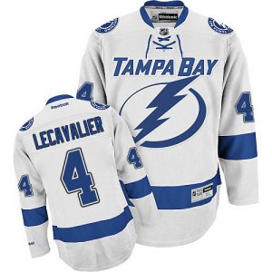 Dámské NHL Tampa Bay Lightning dresy 4 Vincent Lecavalier Authentic Bílý Reebok Venkovní hokejové dresy