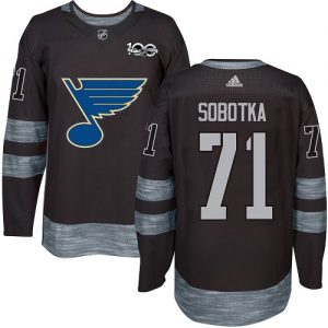 Pánské NHL St. Louis Blues dresy 71 Vladimir Sobotka Authentic Černá Adidas 1917 2017 100th Anniversary