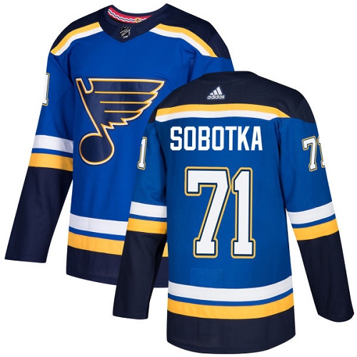 Pánské NHL St. Louis Blues dresy 71 Vladimir Sobotka Authentic královská modrá Adidas Domácí