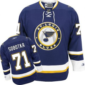 Dámské NHL St. Louis Blues dresy 71 Vladimir Sobotka Authentic Námořnická modrá Reebok Alternativní hokejové dresy
