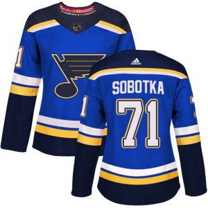 Dámské NHL St. Louis Blues dresy 71 Vladimir Sobotka Authentic královská modrá Adidas Domácí
