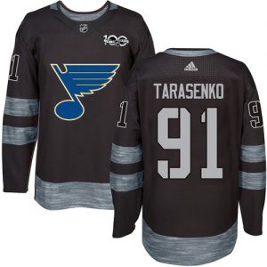 Pánské NHL St. Louis Blues dresy 91 Vladimir Tarasenko Authentic Černá Adidas 1917 2017 100th Anniversary