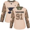 Dámské NHL St. Louis Blues dresy 91 Vladimir Tarasenko Authentic Camo Adidas Veterans Day Practice