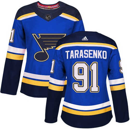 Dámské NHL St. Louis Blues dresy 91 Vladimir Tarasenko Authentic královská modrá Adidas Domácí