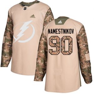 Pánské NHL Tampa Bay Lightning dresy 90 Vladislav Namestnikov Authentic Camo Adidas Veterans Day Practice