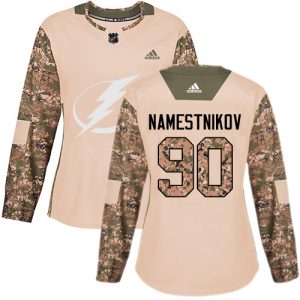 Dámské NHL Tampa Bay Lightning dresy 90 Vladislav Namestnikov Authentic Camo Adidas Veterans Day Practice