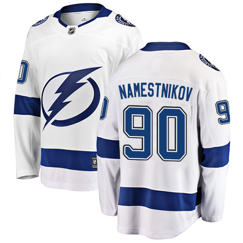 Dětské NHL Tampa Bay Lightning dresy 90 Vladislav Namestnikov Breakaway Bílý Fanatics Branded Venkovní
