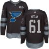 Pánské NHL St. Louis Blues dresy 61 Wade Megan Authentic Černá Adidas 1917 2017 100th Anniversary