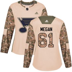 Dámské NHL St. Louis Blues dresy 61 Wade Megan Authentic Camo Adidas Veterans Day Practice