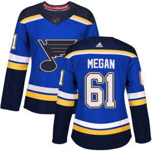 Dámské NHL St. Louis Blues dresy 61 Wade Megan Authentic královská modrá Adidas Domácí