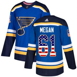 Dětské NHL St. Louis Blues dresy 61 Wade Megan Authentic modrá Adidas USA Flag Fashion