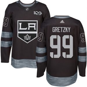 Pánské NHL Los Angeles Kings dresy Wayne Gretzky 99 Authentic Černá Adidas 1917 2017 100th Anniversary
