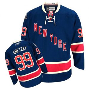Pánské NHL New York Rangers dresy 99 Wayne Gretzky Authentic Námořnická modrá Reebok Alternativní hokejové dresy