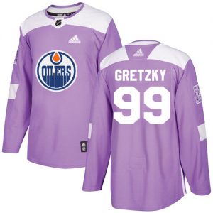 Pánské NHL Edmonton Oilers dresy Wayne Gretzky 99 Authentic Nachový Adidas Fights Cancer Practice