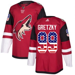 Pánské NHL Arizona Coyotes dresy Wayne Gretzky 99 Authentic Červené Adidas USA Flag Fashion