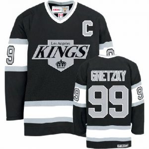 Pánské NHL Los Angeles Kings dresy Wayne Gretzky 99 Authentic Throwback Černá CCM