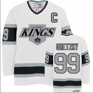 Pánské NHL Los Angeles Kings dresy Wayne Gretzky 99 Authentic Throwback Bílý CCM