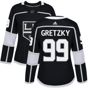 Dámské NHL Los Angeles Kings dresy Wayne Gretzky 99 Authentic Černá Adidas Domácí