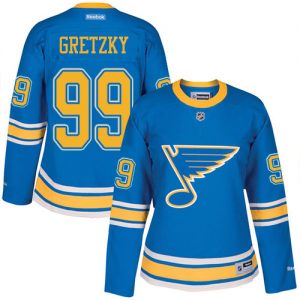 Dámské NHL St. Louis Blues dresy Wayne Gretzky 99 Authentic modrá Reebok 2017 Winter Classic