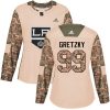 Dámské NHL Los Angeles Kings dresy Wayne Gretzky 99 Authentic Camo Adidas Veterans Day Practice