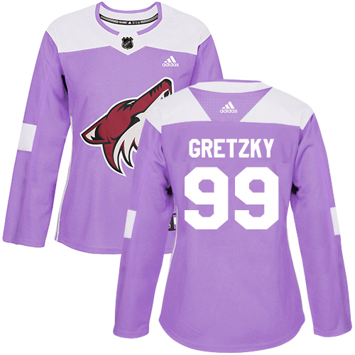 Dámské NHL Arizona Coyotes dresy Wayne Gretzky 99 Authentic Nachový Adidas Fights Cancer Practice