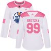 Dámské NHL Edmonton Oilers dresy Wayne Gretzky 99 Authentic Bílý Růžový Adidas Fashion