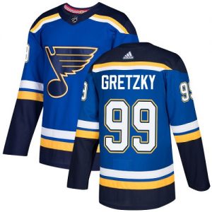 Dětské NHL Wayne Gretzky Authentic královská modrá Adidas St. Louis Blues dresy 99 Domácí