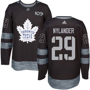 Pánské NHL Toronto Maple Leafs dresy 29 William Nylander Authentic Černá Adidas 1917 2017 100th Anniversary