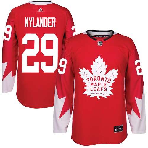Pánské NHL Toronto Maple Leafs dresy 29 William Nylander Authentic Červené Adidas Alternate