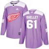 Pánské NHL Detroit Red Wings dresy 61 Xavier Ouellet Authentic Nachový Adidas Fights Cancer Practice