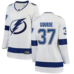 Dámské NHL Tampa Bay Lightning dresy 37 Yanni Gourde Breakaway Bílý Fanatics Branded Venkovní