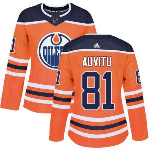 Dámské NHL Edmonton Oilers dresy 81 Yohann Auvitu Authentic Oranžový Adidas Domácí