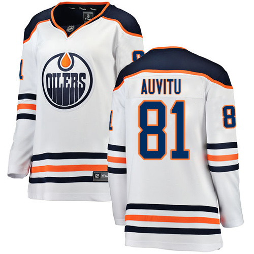 Dámské NHL Edmonton Oilers dresy 81 Yohann Auvitu Breakaway Bílý Fanatics Branded Venkovní