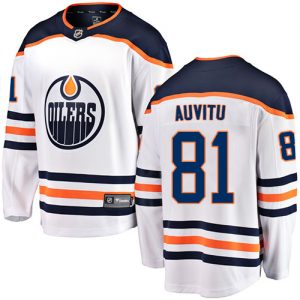 Dětské NHL Edmonton Oilers dresy 81 Yohann Auvitu Breakaway Bílý Fanatics Branded Venkovní