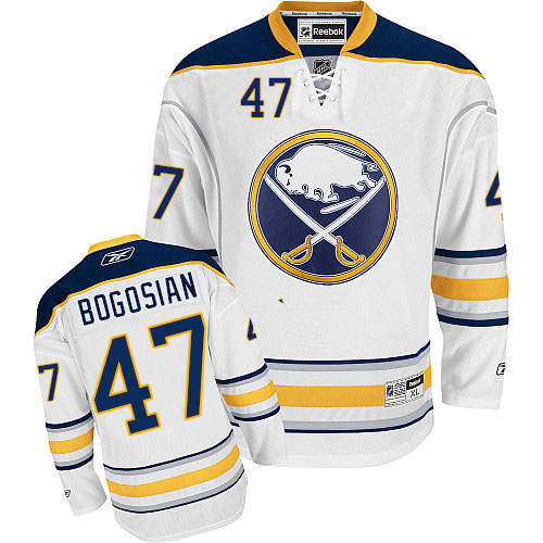 Pánské NHL Buffalo Sabres dresy Zach Bogosian 47 Authentic Bílý Reebok Venkovní hokejové dresy