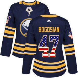 Dámské NHL Buffalo Sabres dresy Zach Bogosian 47 Authentic Námořnická modrá Adidas USA Flag Fashion