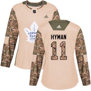 Dámské NHL Toronto Maple Leafs dresy 11 Zach Hyman Authentic Camo Adidas Veterans Day Practice