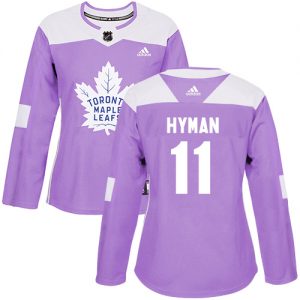 Dámské NHL Toronto Maple Leafs dresy 11 Zach Hyman Authentic Nachový Adidas Fights Cancer Practice