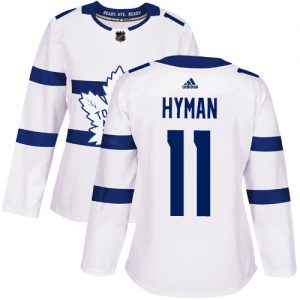 Dámské NHL Toronto Maple Leafs dresy 11 Zach Hyman Authentic Bílý Adidas 2018 Stadium Series