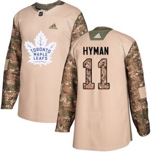 Dětské NHL Toronto Maple Leafs dresy 11 Zach Hyman Authentic Camo Adidas Veterans Day Practice